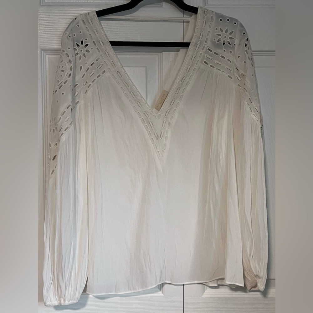 Women’s Ramy Brook Eyelet V-Neck Blouse